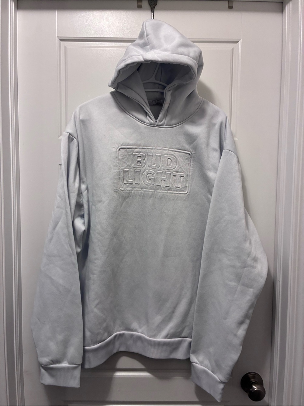 Bud Light Embroidered Logo White Hoodie - Picture 5 of 5
